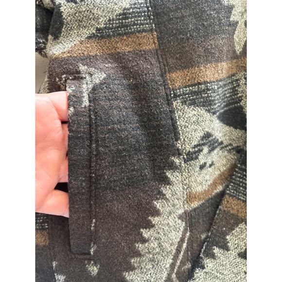 Coldwater Creek Women's Size Small Aztec Southwestern Fleece Belted Coat Jacket - Picture 10 of 14